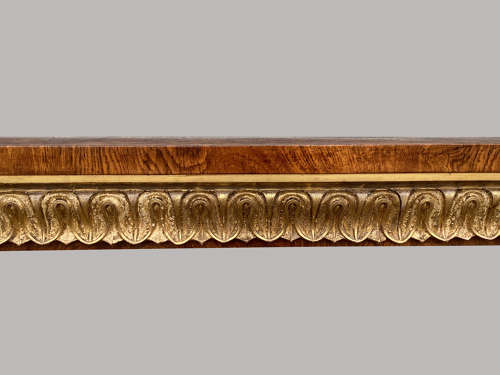 Magnificent Regency pollard oak and giltwood console table