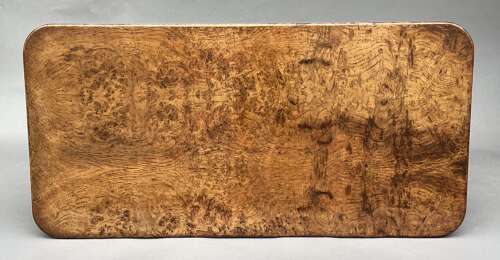 Good mid C19th burr and pollard oak centre table; James Winter & Sons, London