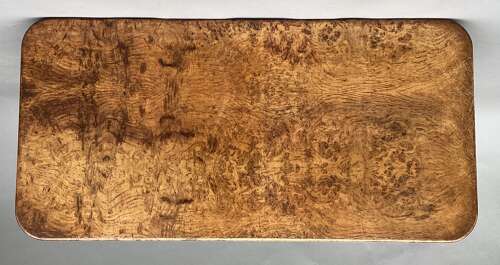 Good mid C19th burr and pollard oak centre table; James Winter & Sons, London