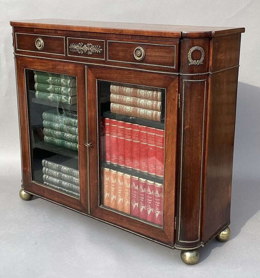 Good Regency rosewood and gilt brass mounted side cabinet