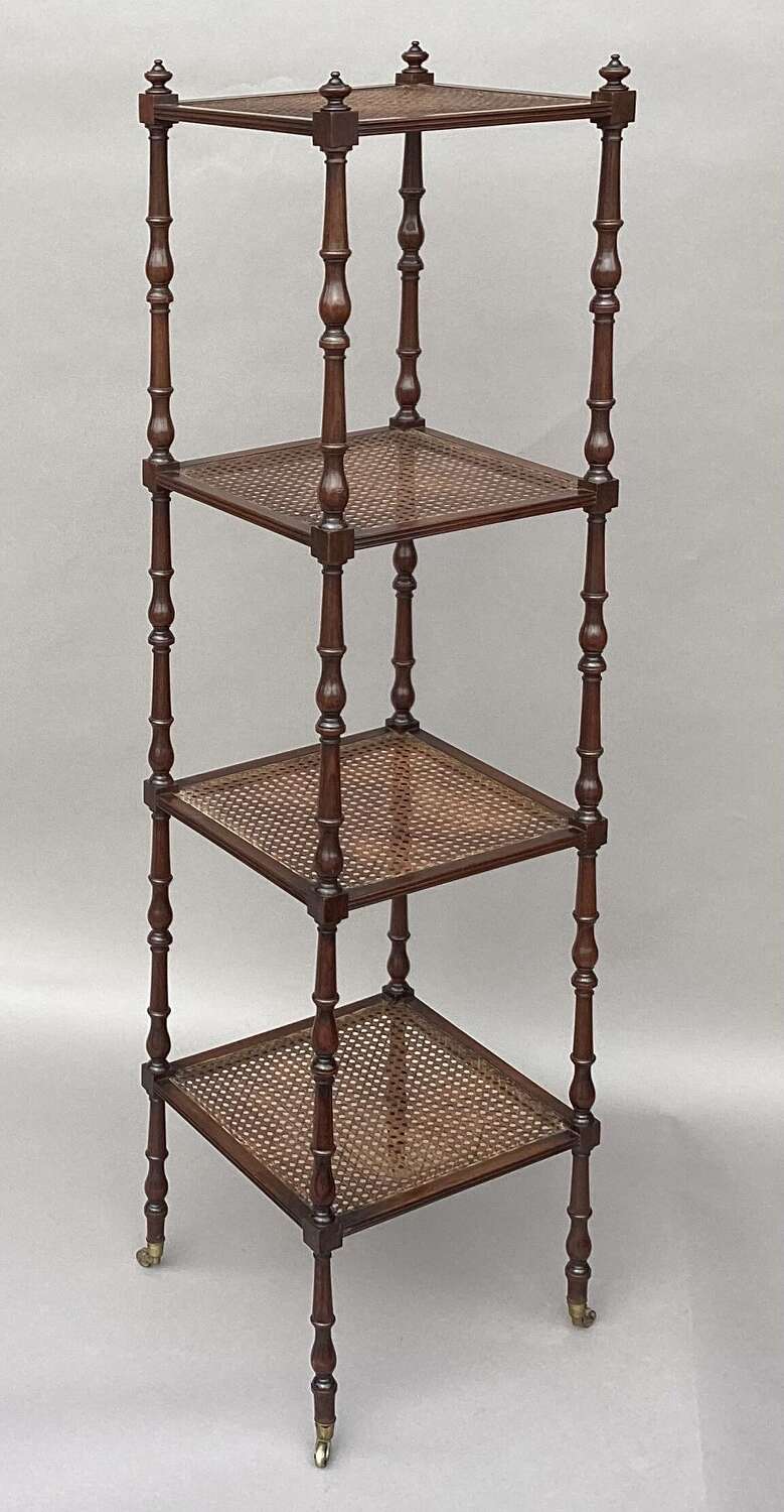 A fine Regency mahogany tapering form etagere / whatnot