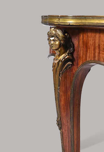 Superb C19th French kingwood marble top centre table