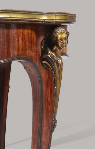 Superb C19th French kingwood marble top centre table
