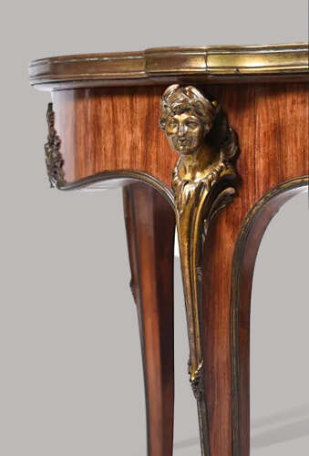 Superb C19th French kingwood marble top centre table