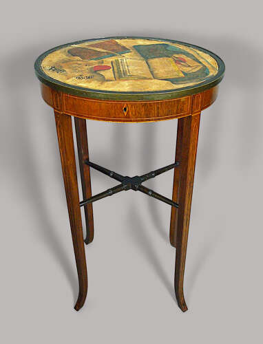Rare George III trompe l'oeil and rosewood occasional table